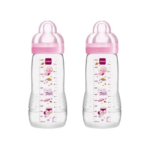MAM Easy Active Bottle 330ml Pack of 2 - Pink