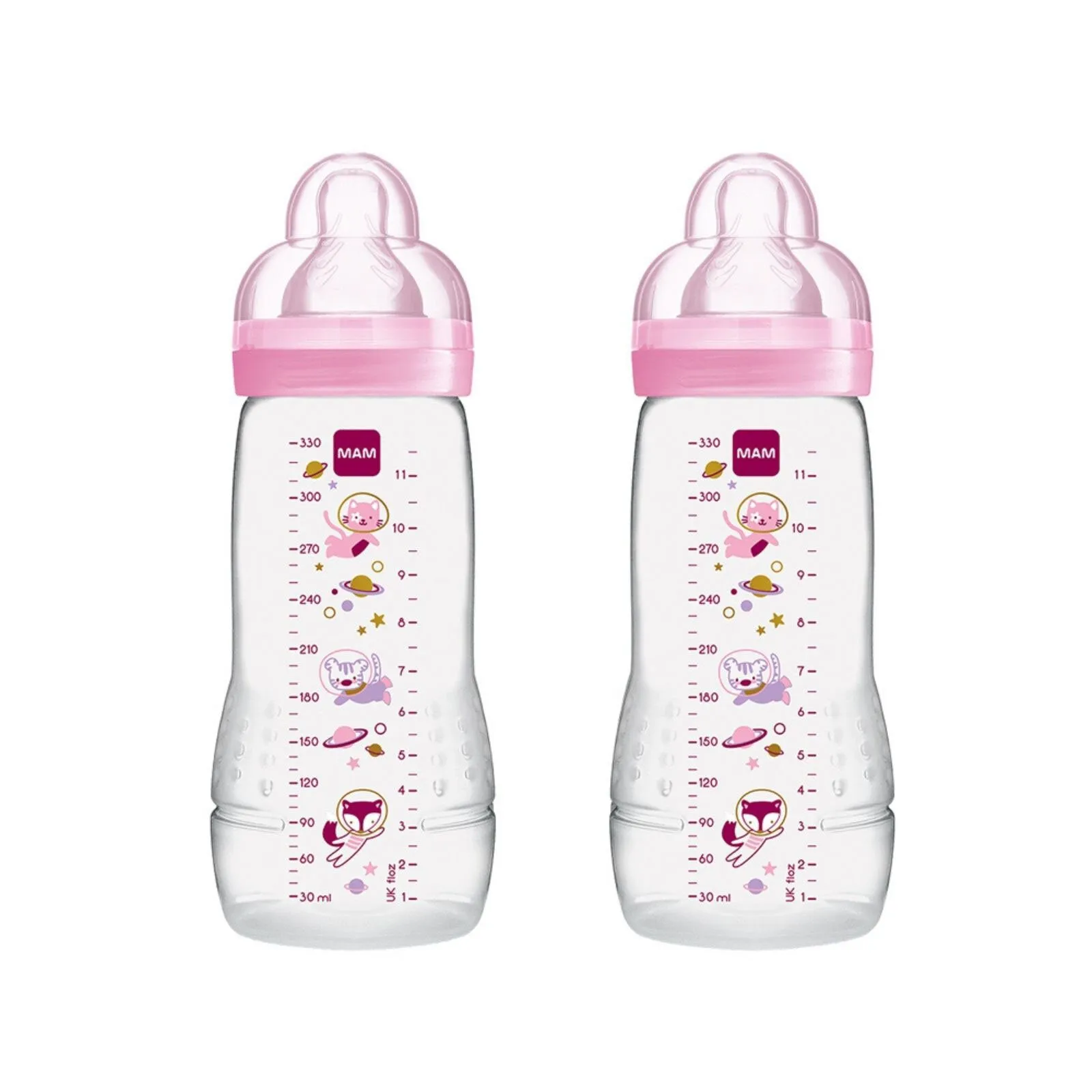 MAM Easy Active Bottle 330ml Pack of 2 - Pink