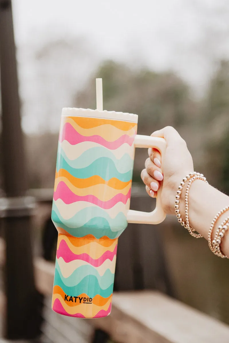 Neon Abstract Colors Drink Tumbler