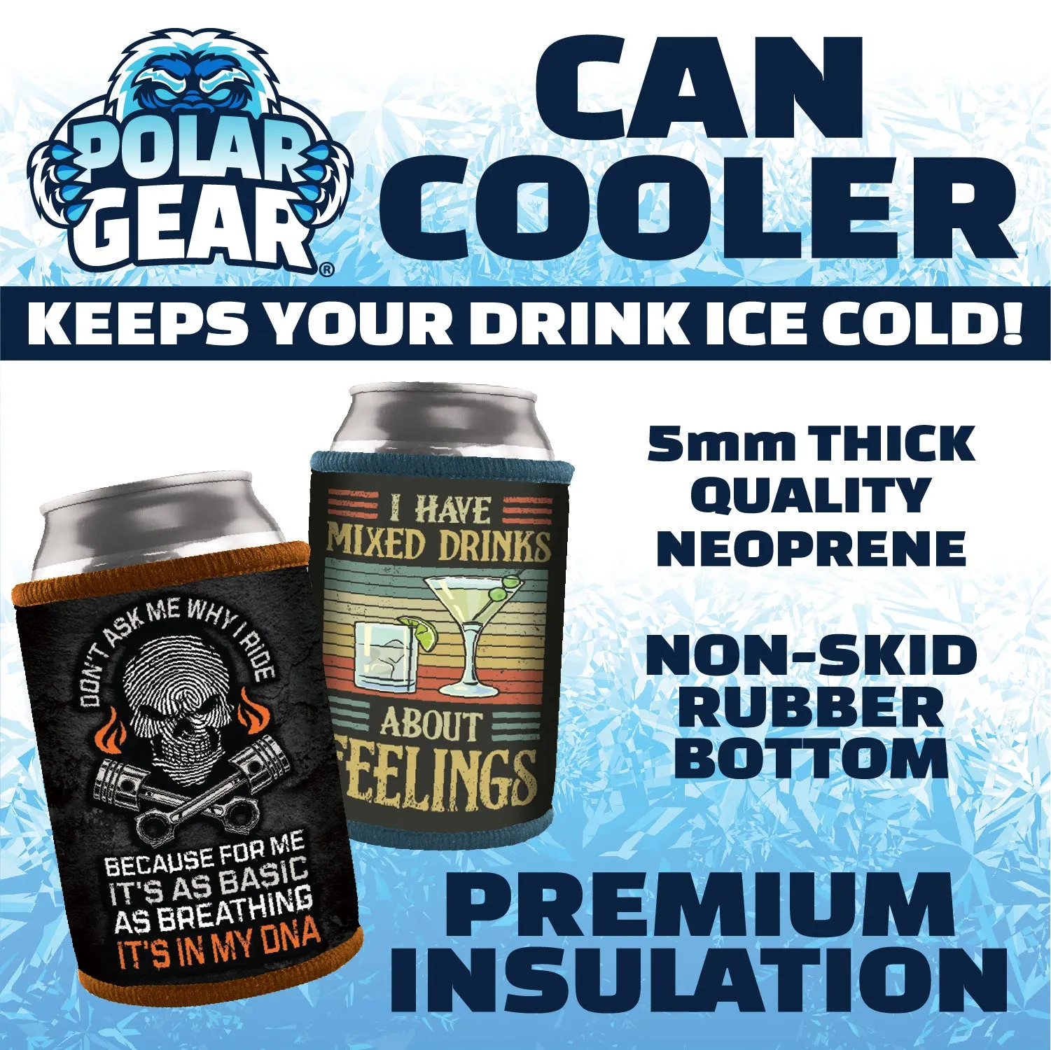 Neoprene Can & Bottle Cooler - 12 Pieces Per Retail Ready Display 23735