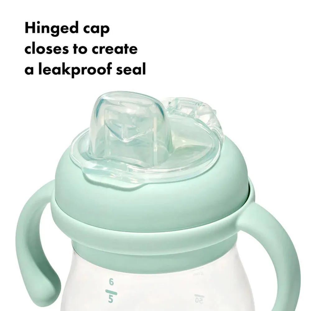 OXO Tot Transitions Soft Spout Sippy Cup With Removable Handles 6oz Opal