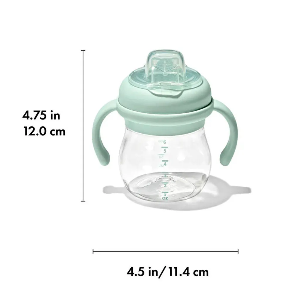 OXO Tot Transitions Soft Spout Sippy Cup With Removable Handles 6oz Opal
