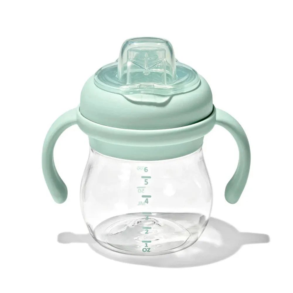OXO Tot Transitions Soft Spout Sippy Cup With Removable Handles 6oz Opal