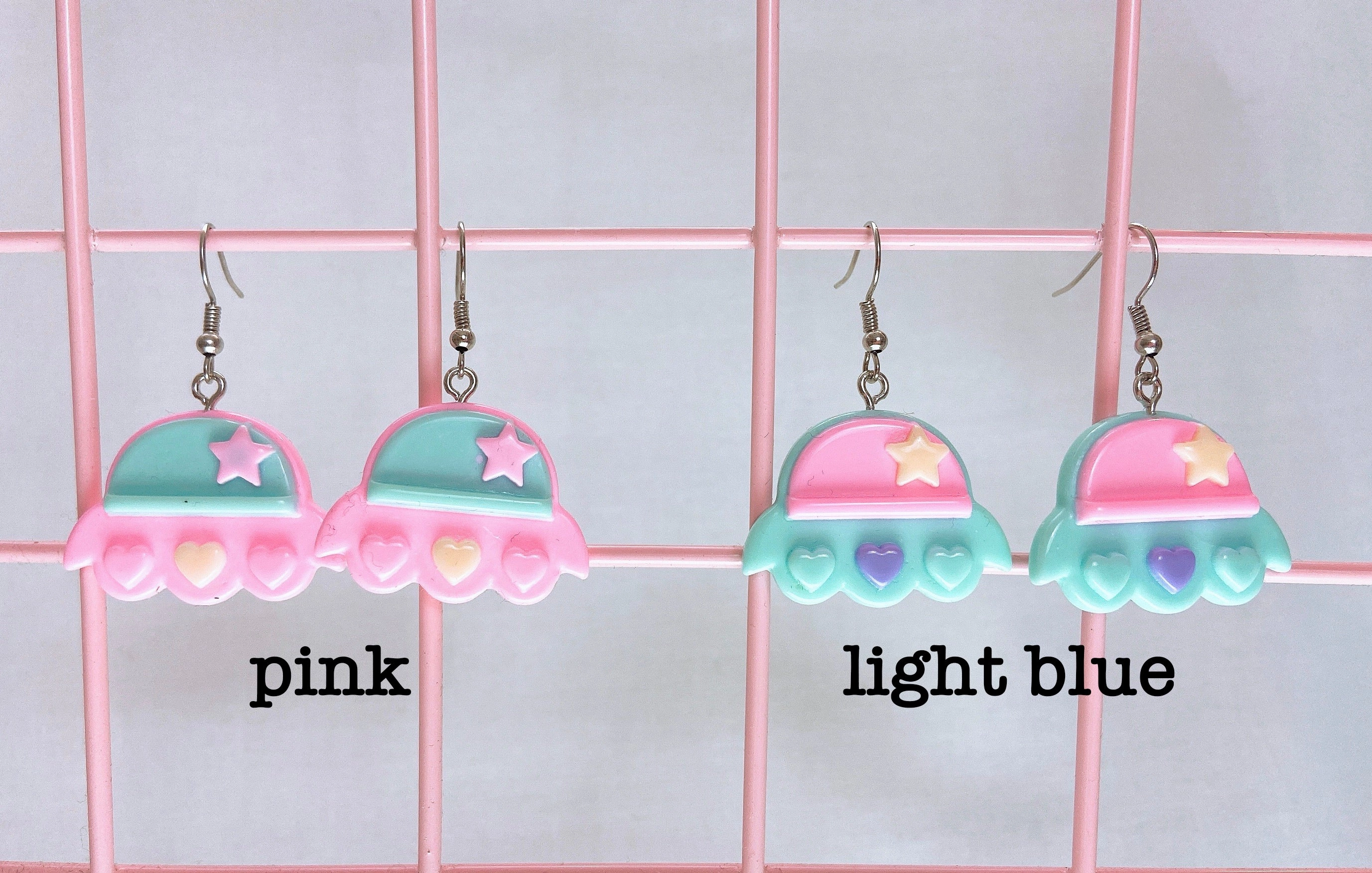Pastel Spaceship Earrings (2 Colors)