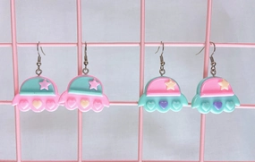 Pastel Spaceship Earrings (2 Colors)