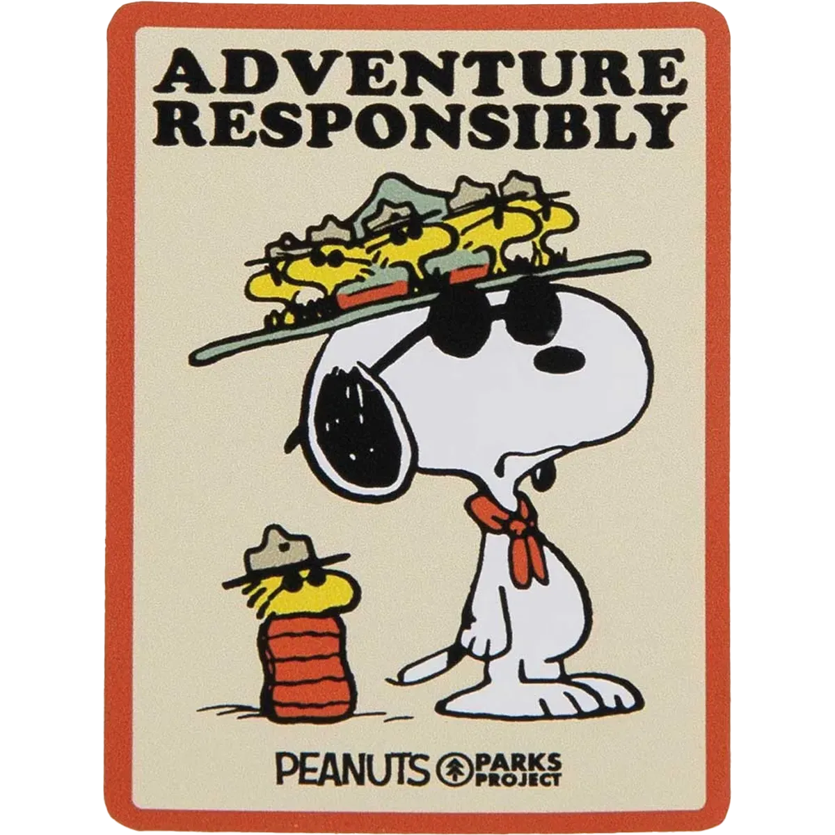 Peanuts x Parks Project Recycled Water Bottle and Sticker Pack