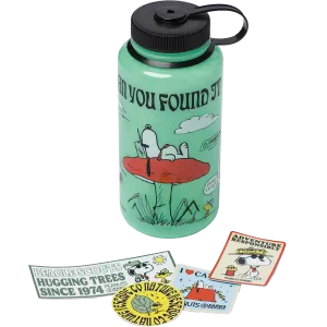 Peanuts x Parks Project Recycled Water Bottle and Sticker Pack