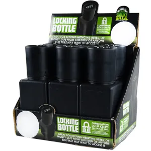Plastic Locking Bottle Jar - 6 Pieces Per Retail Ready Display 21950