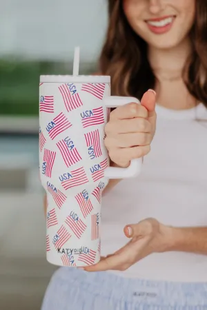 "USA" Flags Repeat Tumbler