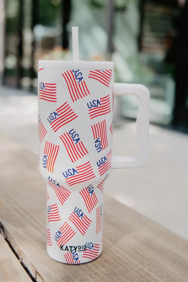 "USA" Flags Repeat Tumbler