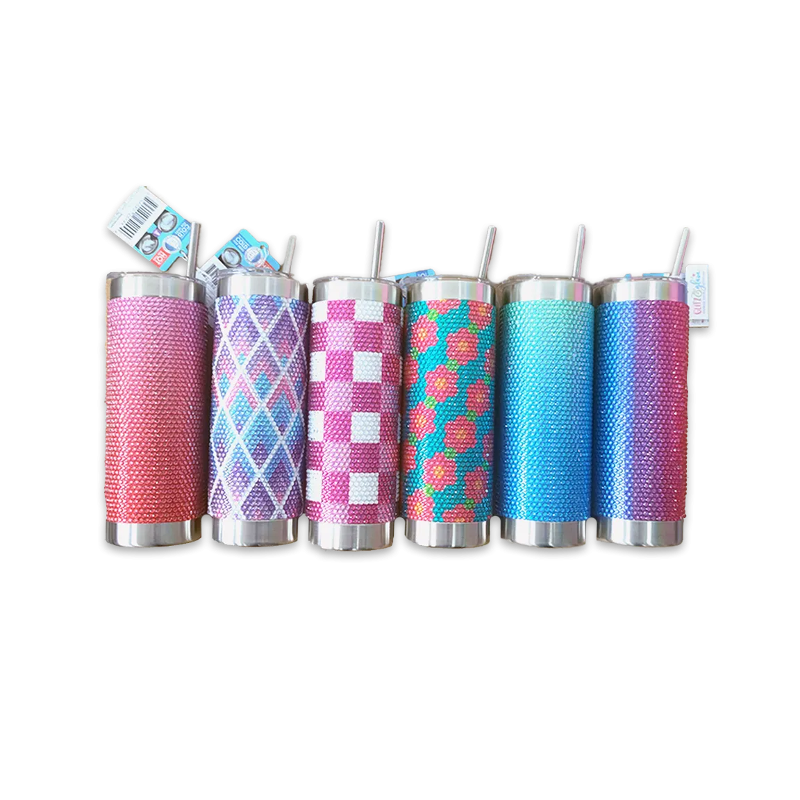 Rhinestone Cup Assortment Floor Display - 24 Pieces Per Retail Ready Display 88544