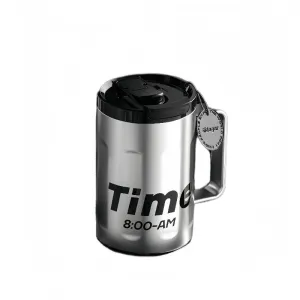 Sidagar Time Desktop Cup – 560mL Vacuum-Insulated Stainless Steel Mug with Ceramic Coating, Wide Mouth & Ergonomic Handle for Coffee, Tea, and Cold Beverages