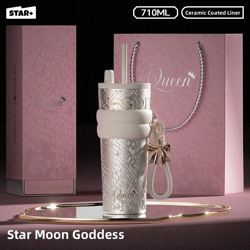 STAR  Aurora Starry Night Water Bottle – Stylish 710ml with Insulated Design and Unique Charm