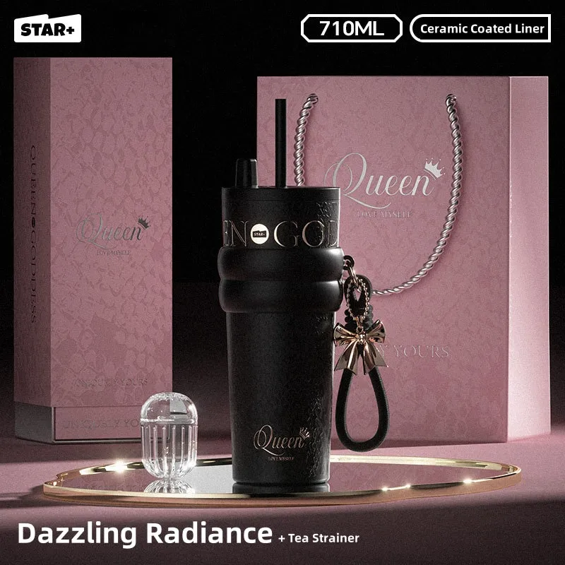 STAR  Aurora Starry Night Water Bottle – Stylish 710ml with Insulated Design and Unique Charm