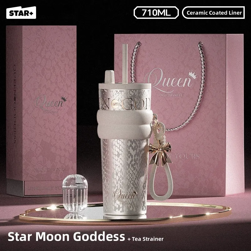 STAR  Aurora Starry Night Water Bottle – Stylish 710ml with Insulated Design and Unique Charm