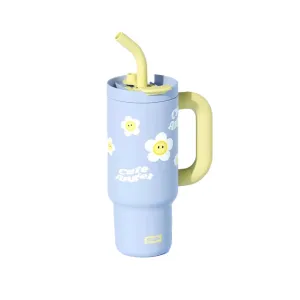 STAR  Graffiti Mug Good Looks Straw Cup Water Bottle 1200ml
