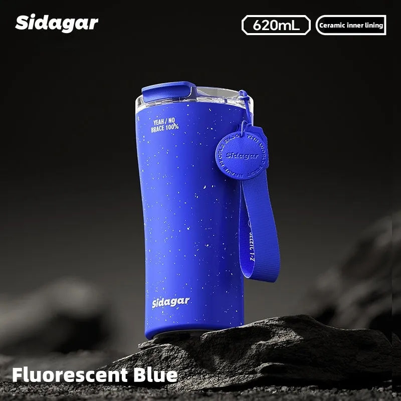 STAR  KU Xuan 620ml Insulated Stainless Steel Travel Mug with Ceramic Coating – 6H Heat & 12H Cold Retention, Leak-Proof, Car Cup Holder Friendly