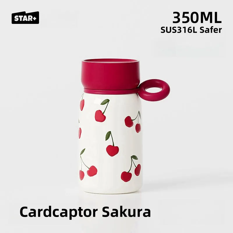 STAR  Mini Insulated Bottle – 350ml Stainless Steel Vacuum Flask with Silicone Handle | Leak-Proof & Portable Thermal Mug for Hot & Cold Drinks