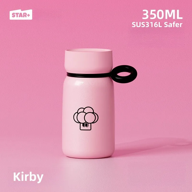 STAR  Mini Insulated Bottle – 350ml Stainless Steel Vacuum Flask with Silicone Handle | Leak-Proof & Portable Thermal Mug for Hot & Cold Drinks