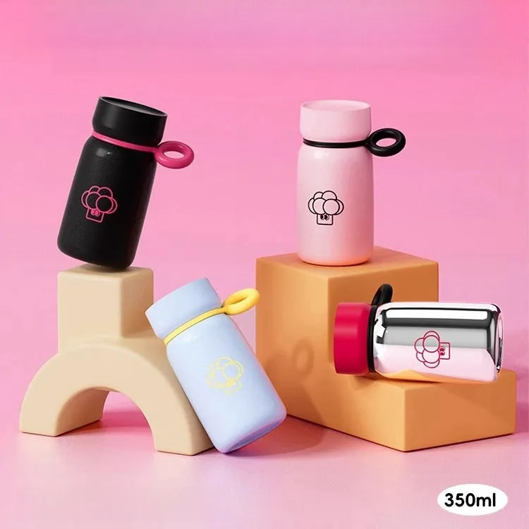 STAR  Mini Insulated Bottle – 350ml Stainless Steel Vacuum Flask with Silicone Handle | Leak-Proof & Portable Thermal Mug for Hot & Cold Drinks