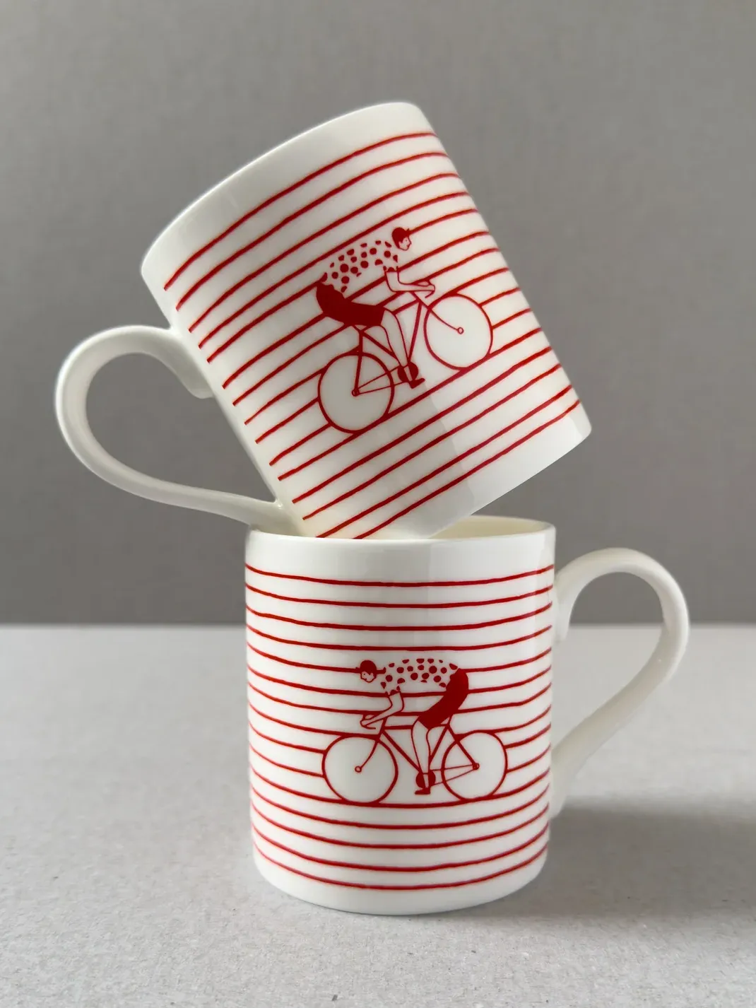 Striped Cyclist Mug