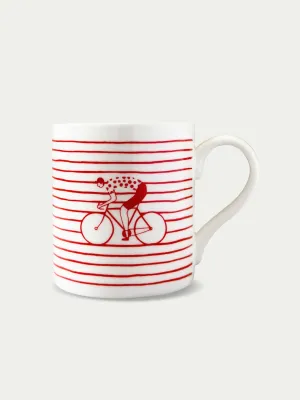 Striped Cyclist Mug