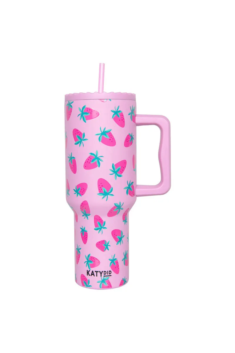 Subtle Strawberry 38 Oz Tumbler Cup