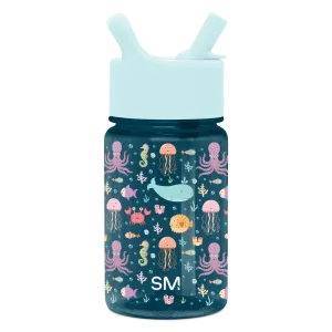Summit Kids Plastic Water Bottle with Straw Lid