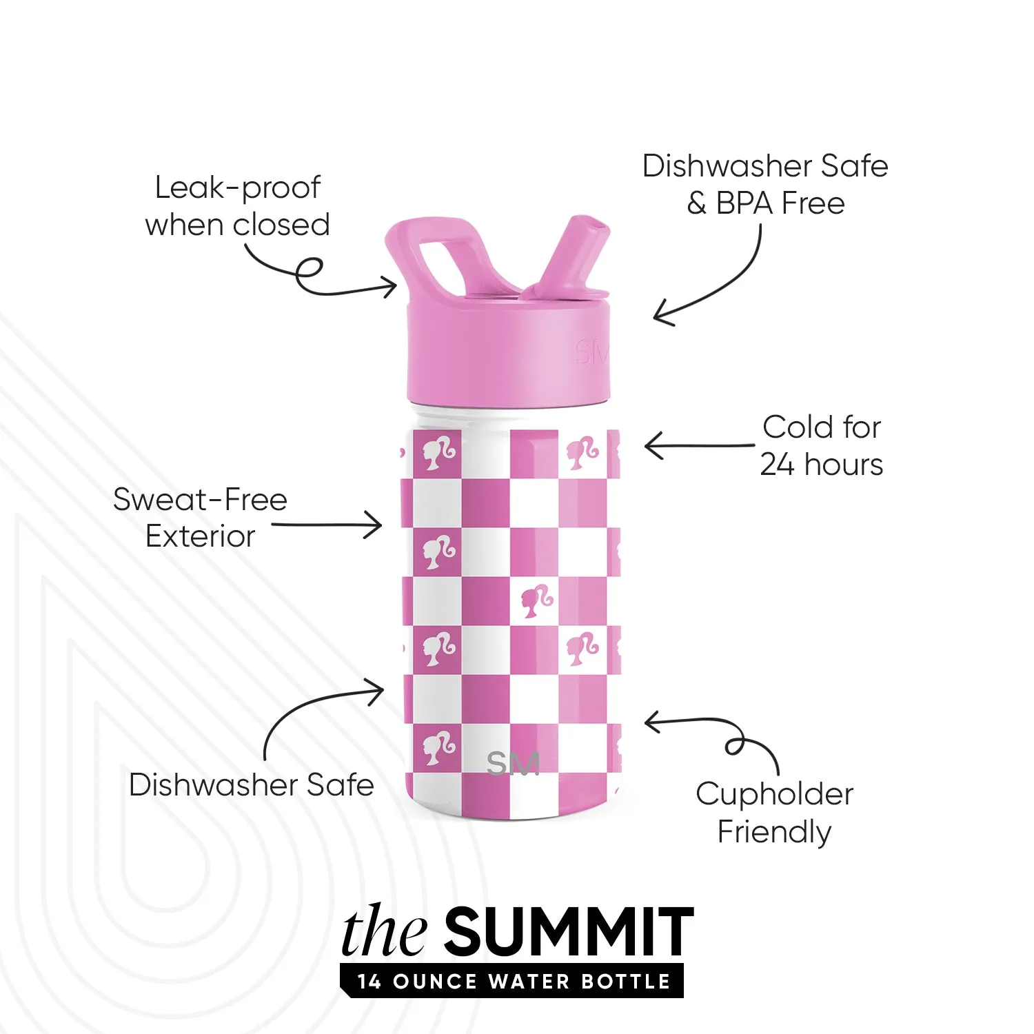 Summit Kids Water Bottle with Straw Lid