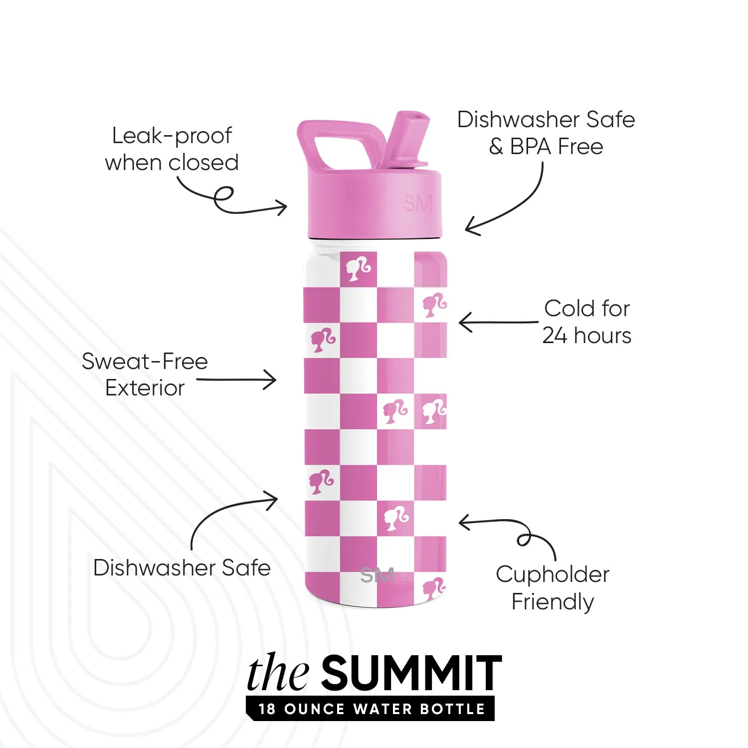 Summit Kids Water Bottle with Straw Lid