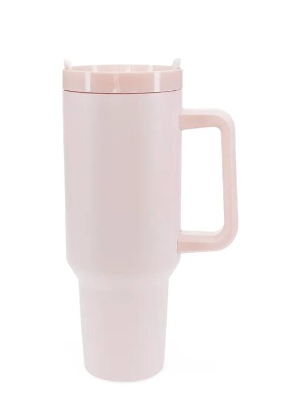 Travel Tumbler with handle - Light Pink