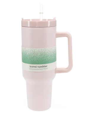 Travel Tumbler with handle - Light Pink