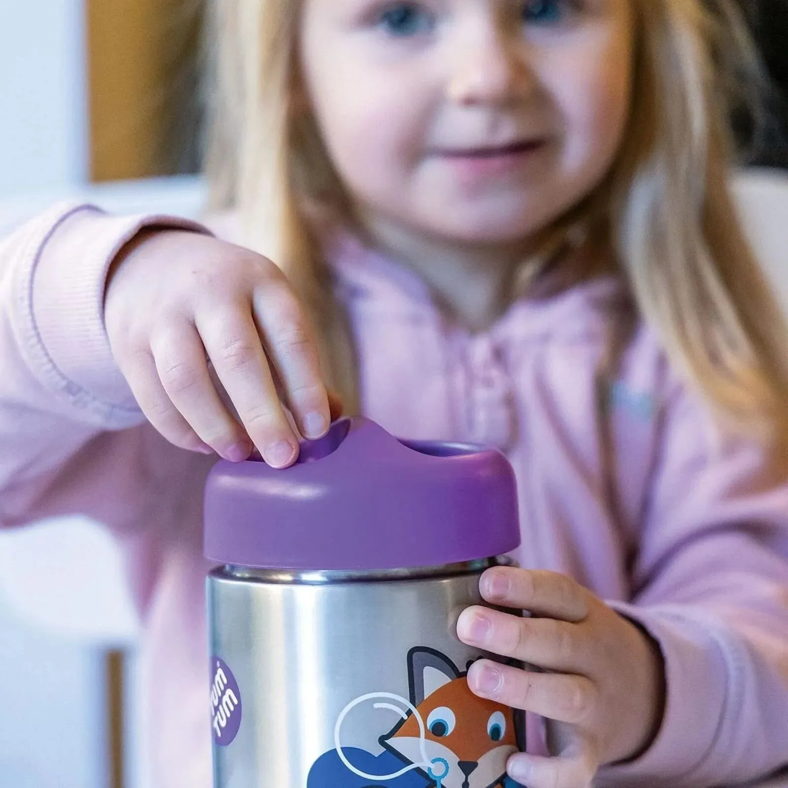 TUM TUM Thermal Food Flask with Magnetic Spork - Felicity Fox
