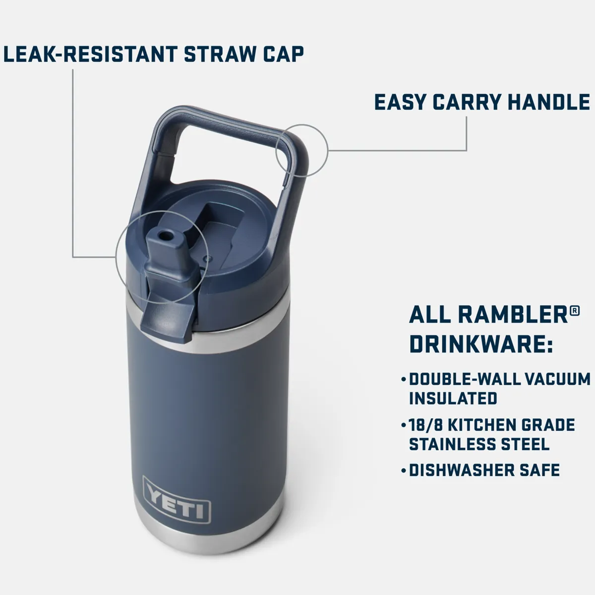 Youth Rambler Jr 12 oz Bottle with Straw Cap